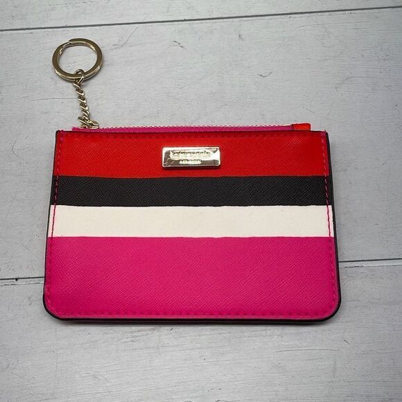 Kate Spade Wallet Small Pink Zip Closure Multi Compartment Vegan Leather Lined - Picture 1 of 7